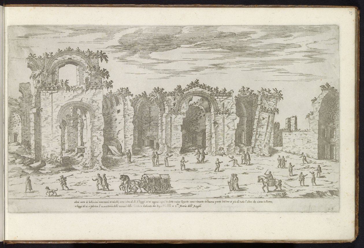 ローマのディオクレティアヌス浴場 古代の建物 (シリーズのタイトル) I vestigi dell