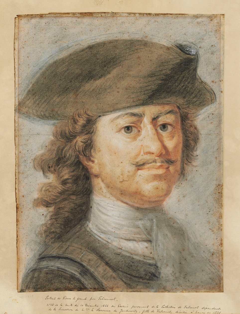皇帝ピョートル大帝 1672 ～ 1725 年の肖像画。 作： エティエンヌ・モーリス・ファルコネット