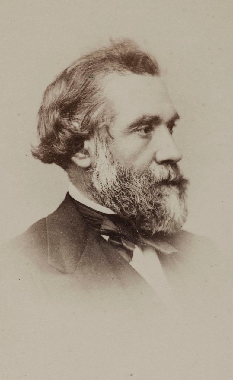 著者アルフォンス エスクイロス 1812-1876 の肖像画。 作： エティエンヌ・ヌルディン