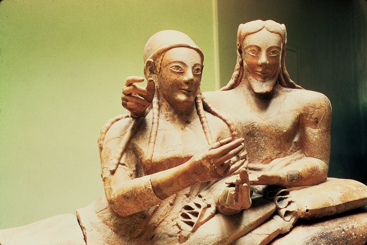 セルベテリの配偶者の石棺（詳細） 作： エトルリア語