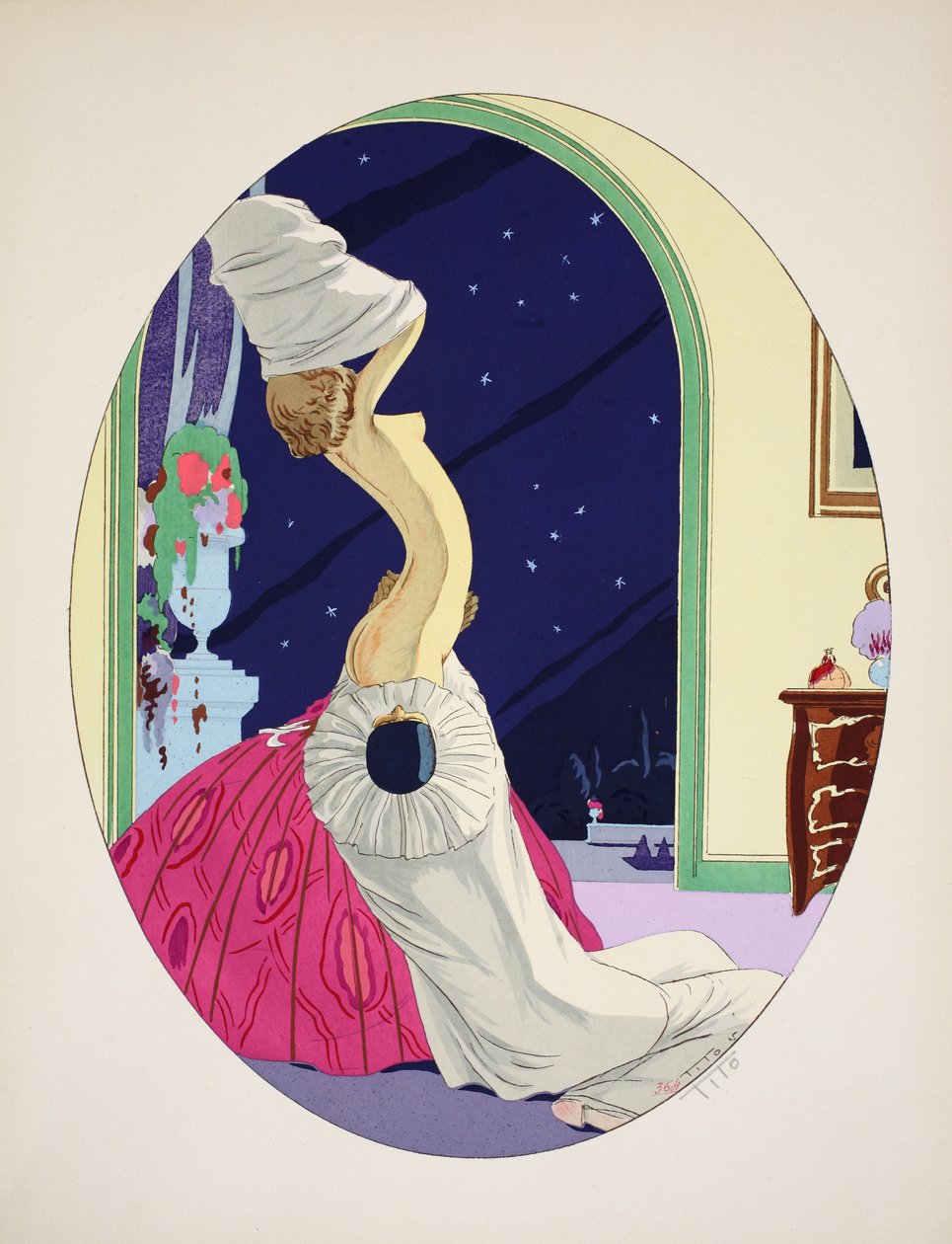 Les Cinq Sens-聴覚、視覚、嗅覚、触覚、パブ。 1925年パリ（ステンシルプリント） 作： エットレ・ティト