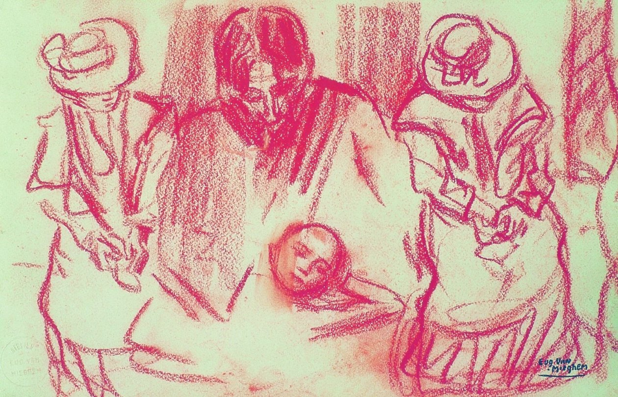 Der Maler Joseph Posenaer und Augustine Pautre 作： ユーゲン・ヴァン・ミーゲム