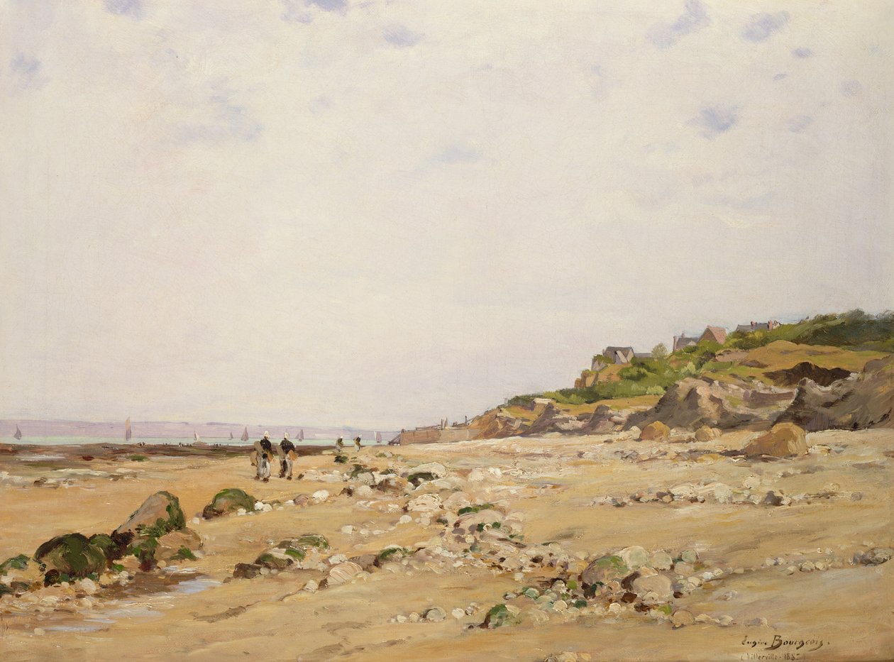 ビラービルのビーチ、1887 作： ユージンブルジョワ