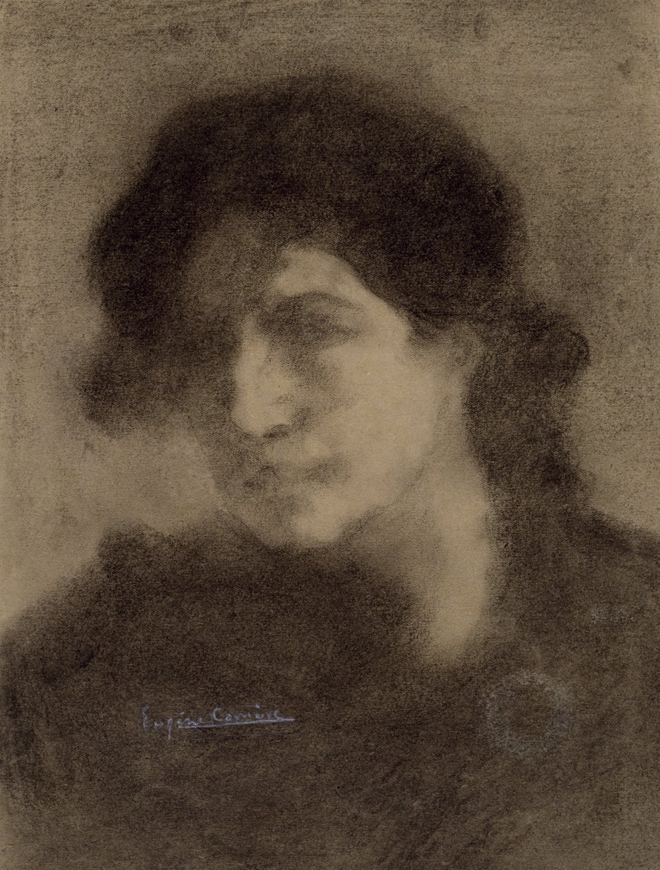 無題、c。 1890（木炭紙） 作： EugèneCarrière