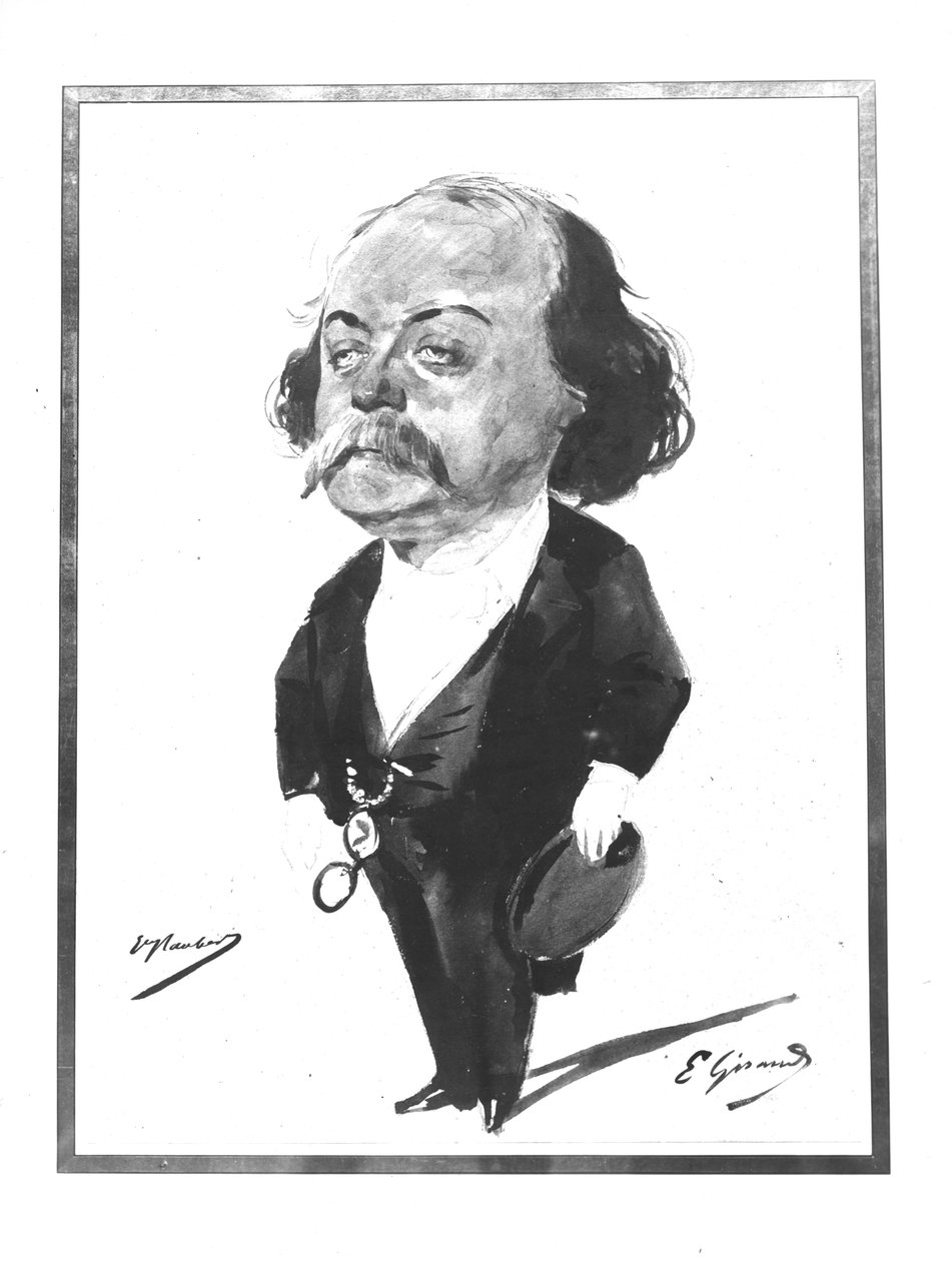 ギュスターヴ・フローベールの風刺画、1867 作： ピエール・フランソワ・ウジェーヌ・ジロー
