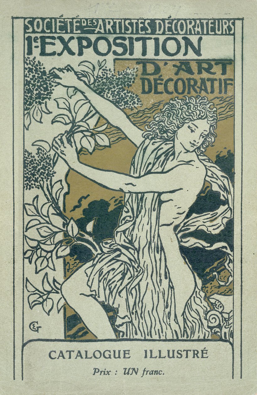 1901年1月、パリでの第1回装飾アート展のカタログ表紙 作： ユージーン・グラセット