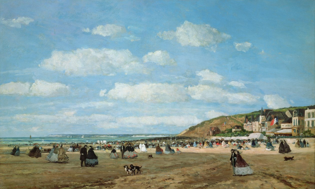 トルヴィルのビーチ、1863 作： ユージン・ルイ・ブーダン
