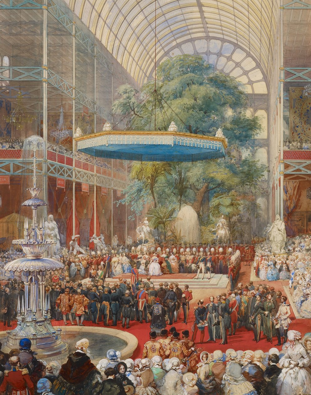 1851年5月1日、大展覧会のオープニング 作： ユージン・ルイ・ラミ