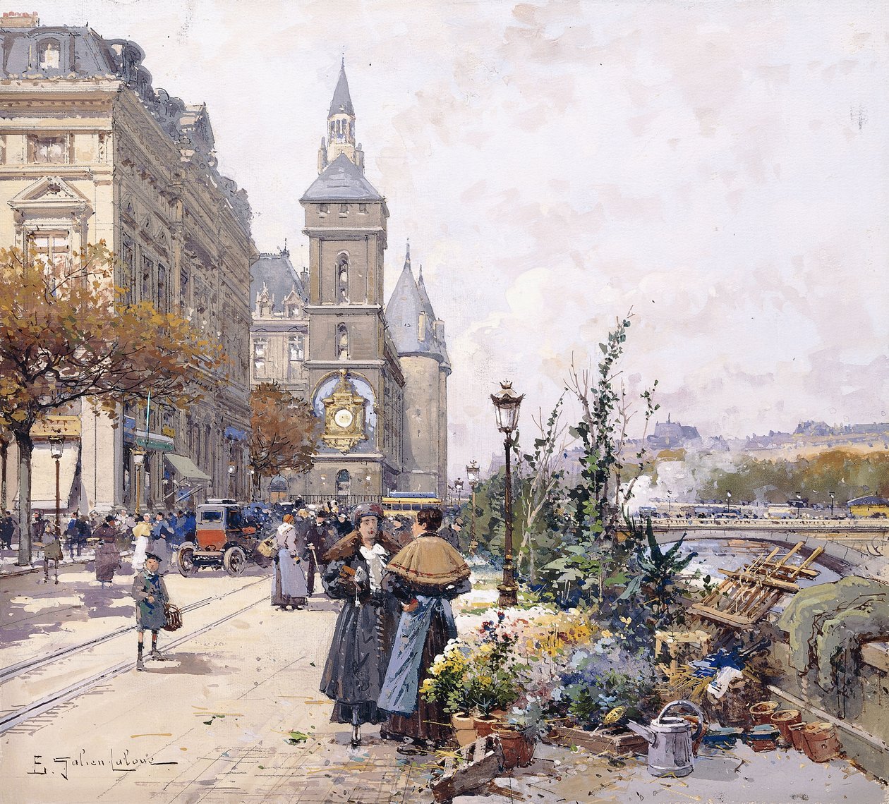 Quai aux Fleurs and Hotel 作： ウジェーヌ・ガリアン・ラルー