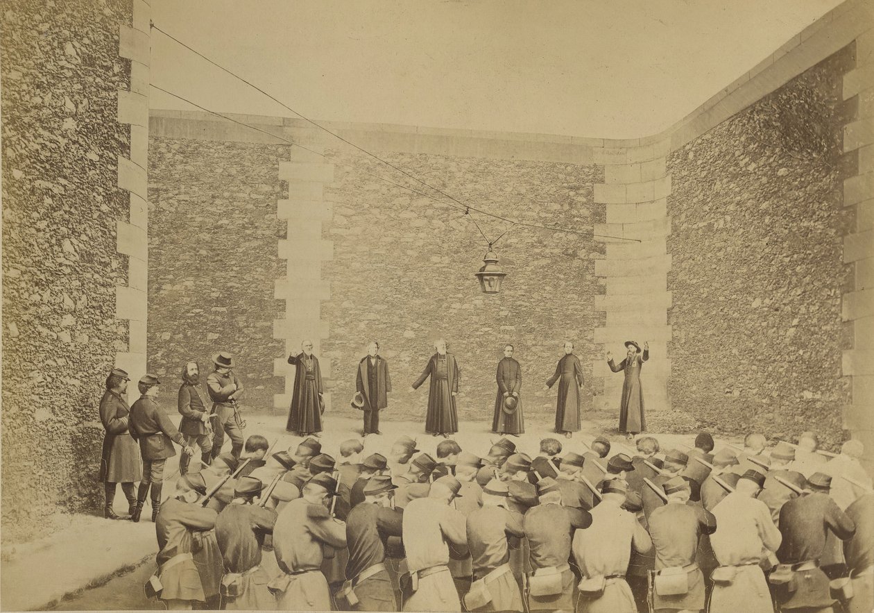 人質の処刑、ラ ロケット刑務所、1871 年 5 月 24 日、1870 ～ 71 年。 作： ユージーンアパート