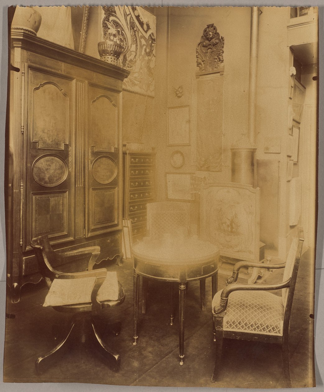 Innenraum von Herrn C., Dekorateur Wohnungen, Rue du Montparnasse 作： ウジェーヌ・アジェ