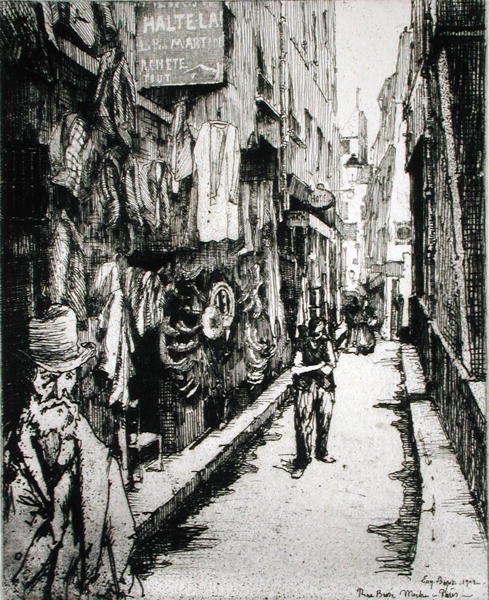 1903年に出版された「Du Ier au XXeme: Les Arondissements de Paris...」より、パリの街並み（エッチング）。 作： ウジェーヌ・ビヨー