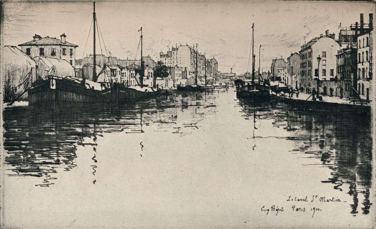 聖マーティン運河、1915年 作： ウジェーヌ・ビヨー