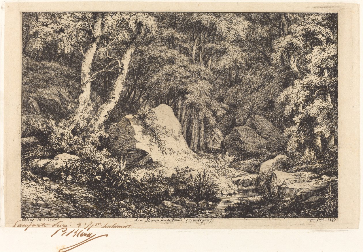 断層の峡谷で、オーヴェルニュ (The Ravine at Auvergne) 作： ユージン・ブレリー
