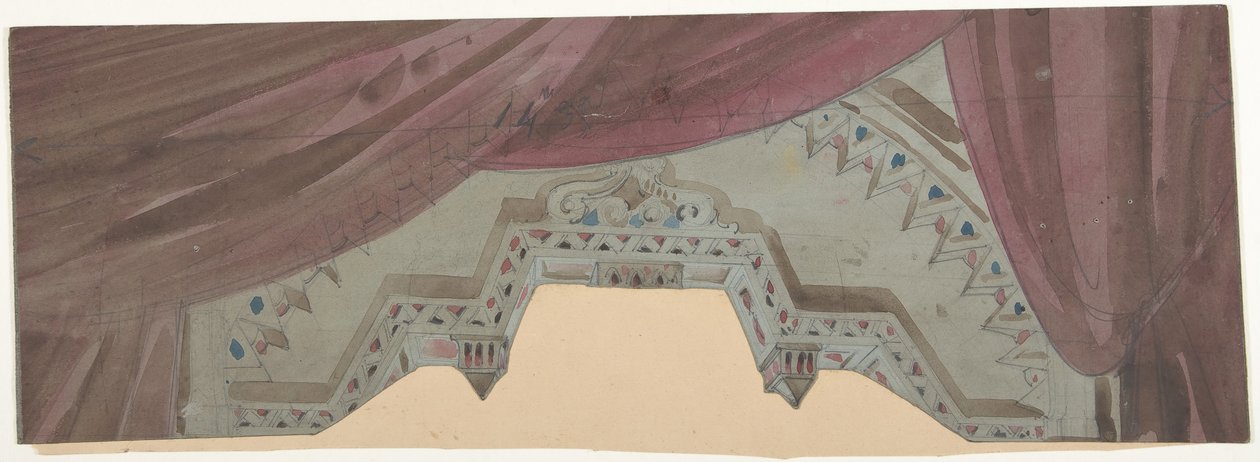 パリのオペラ座の舞台セットのデザイン、1830～90年。 作： ユージーン・シセリ