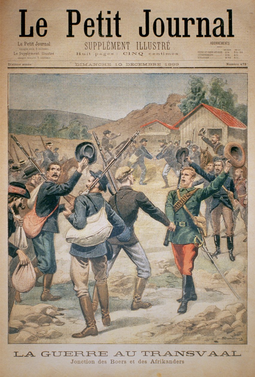 トランスバールでの戦争：ボーアーズとアフリカーナーの連合、ルプチジャーナルの表紙、1899年12月10日 作： ユージンダンブランス