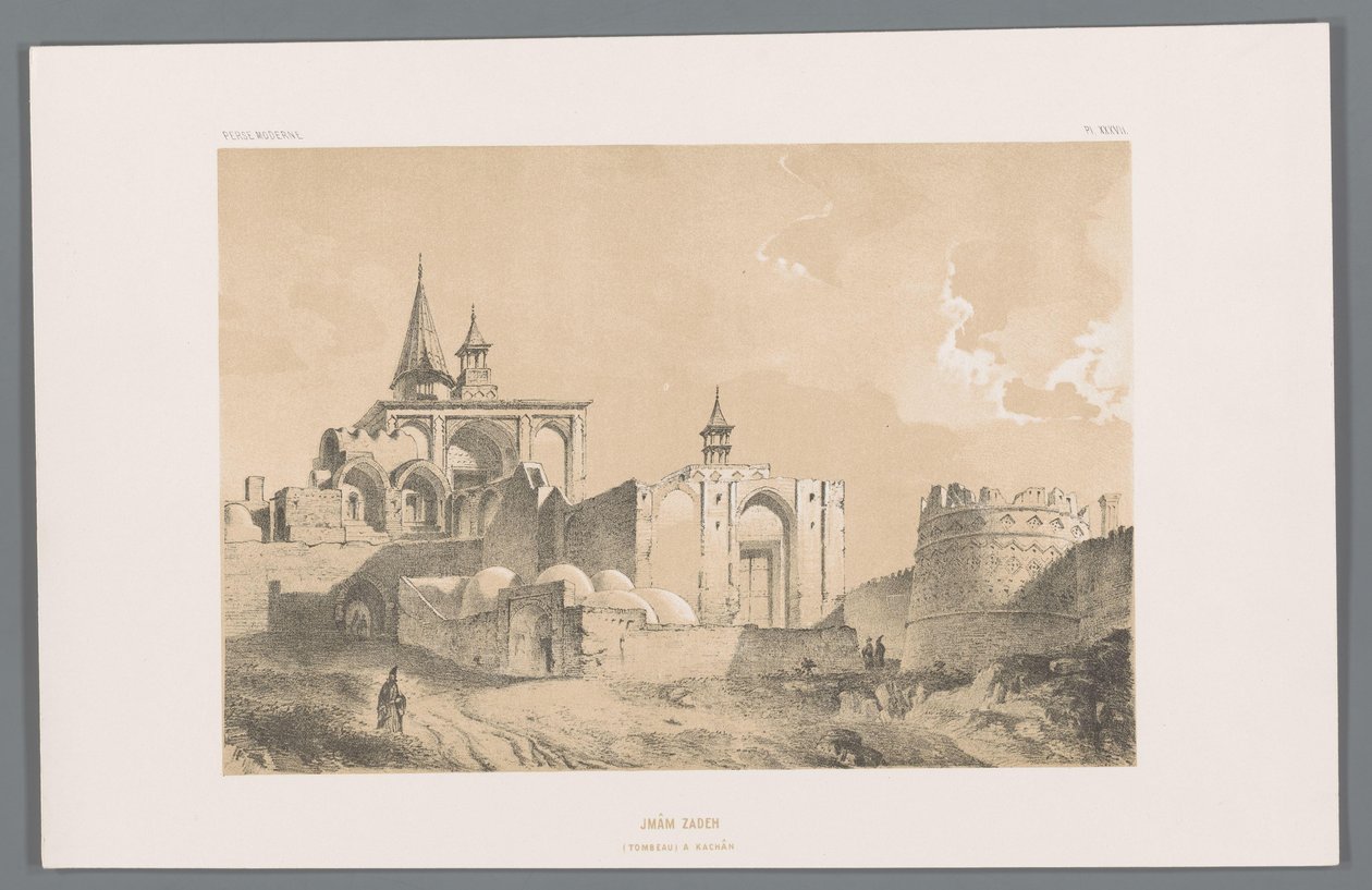 カシャーンのイマームザデの墓 Imâm zadeh (tombeau a Kachân) (オブジェクトのタイトル) ペルシャの風景（シリーズタイトル） ペルセ・モダン（シリーズタイトル） 作： ウジェーヌ・フランディン