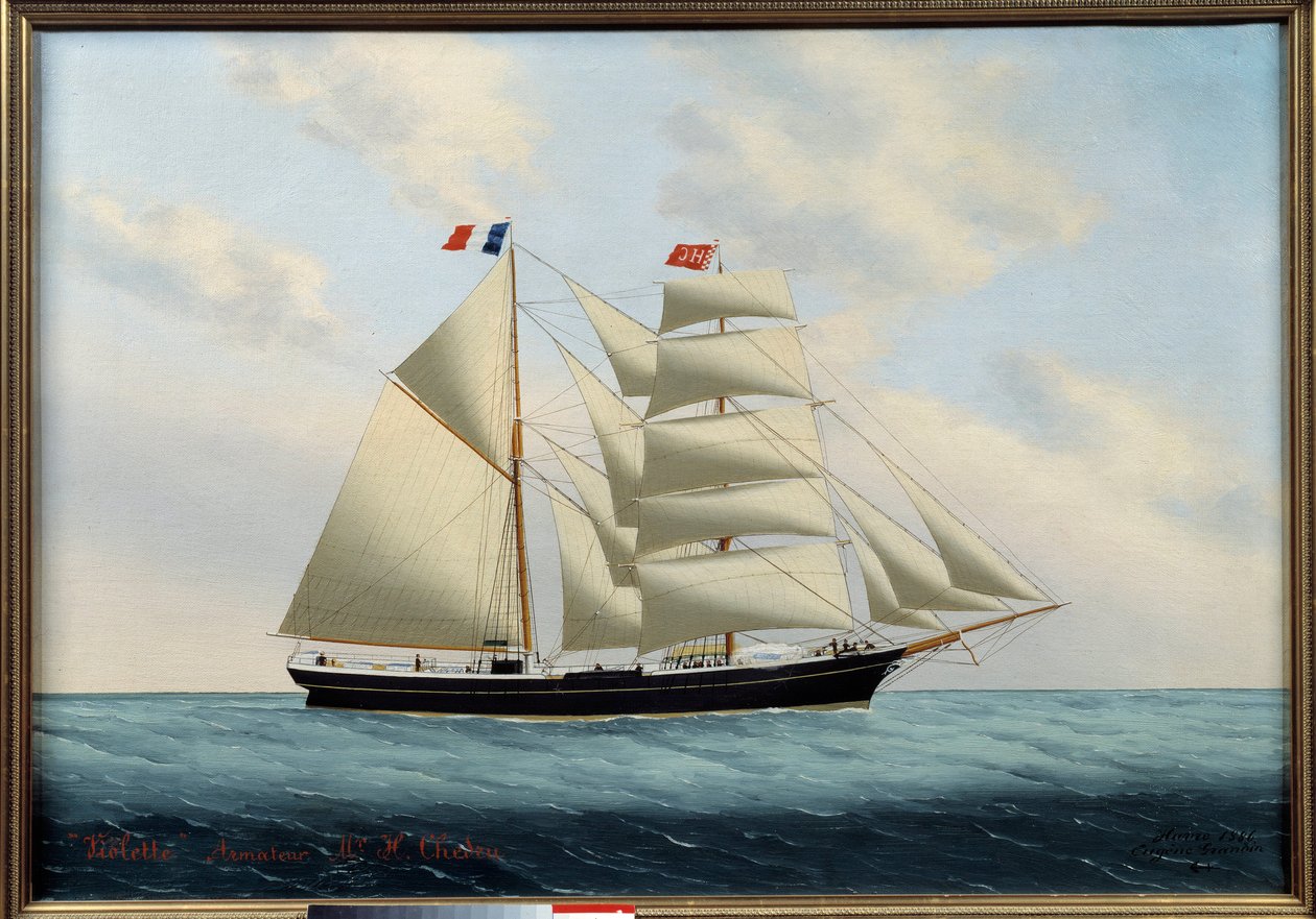 ブリッグバイオレット。 Eugene Margueritte-Grandin dit Eugene Grandin（1833-1916）による絵画 作： ウジェーヌ・グランディン