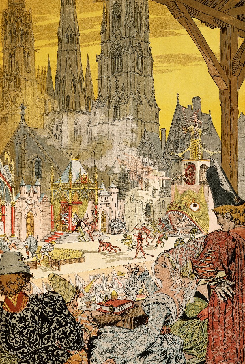 Depiction of mystery in churchyard of cathedral, illustration for Notre-Dame de Paris by Victor Hugo (1802-1885)   1462482   ja       japanese Successfully Translated  Original: Comforts of Bath: Gouty Persons Fall on Steep HIll Translat: Comforts of Bath: 作： ユージーン・グラセット