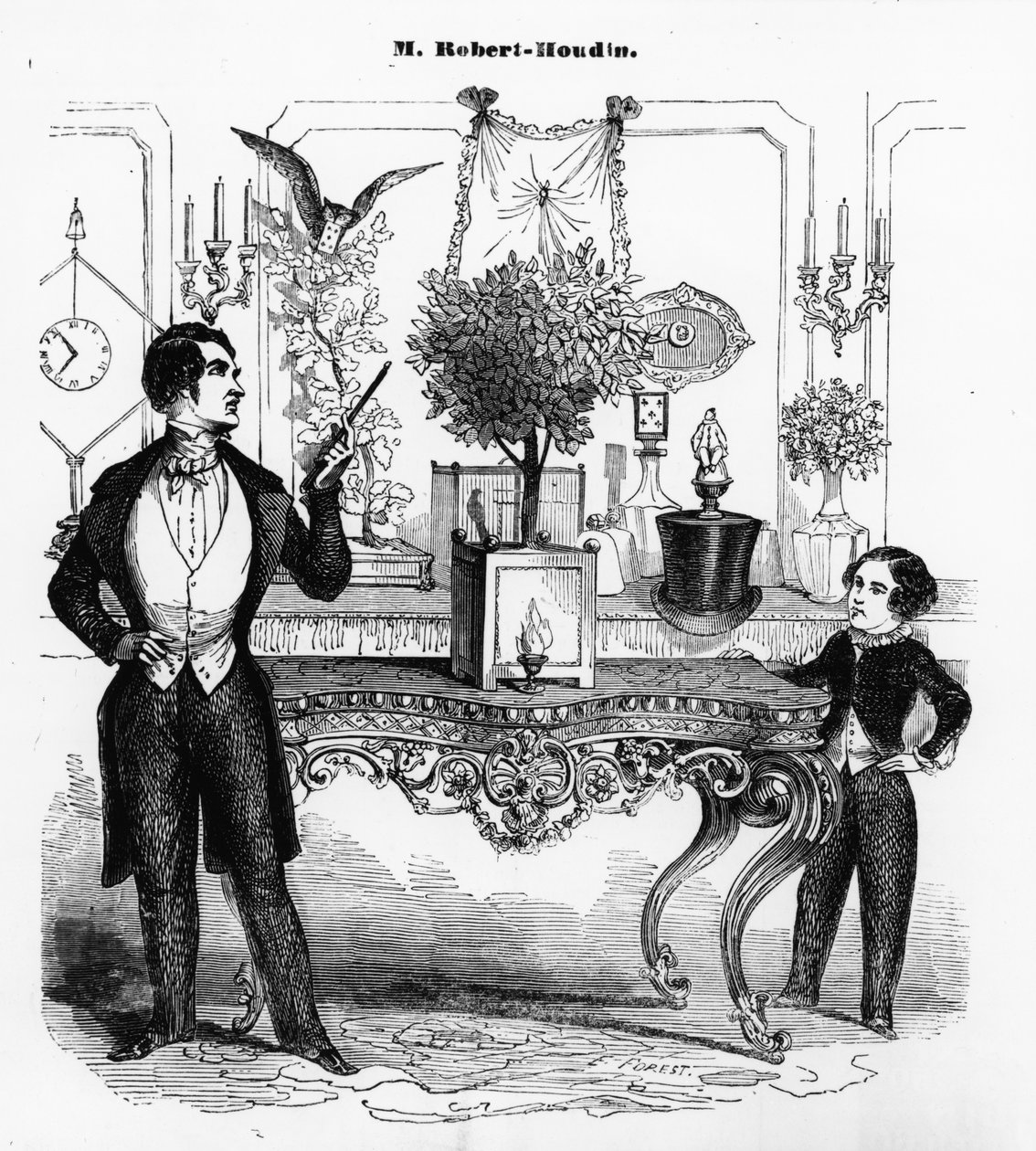 Jean Eugene Robert-Houdin（1805-71）機械式玩具の説明 作： ユージンヒッポリテの森