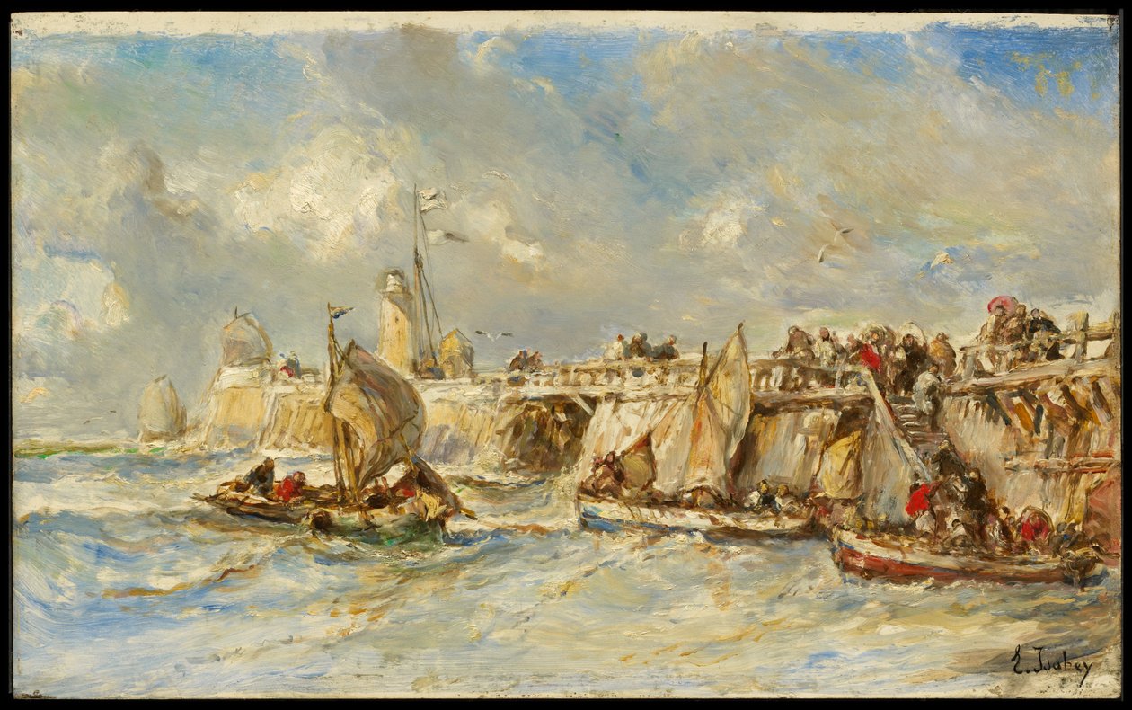 桟橋の船着き場 作： ユージン・イザベイ