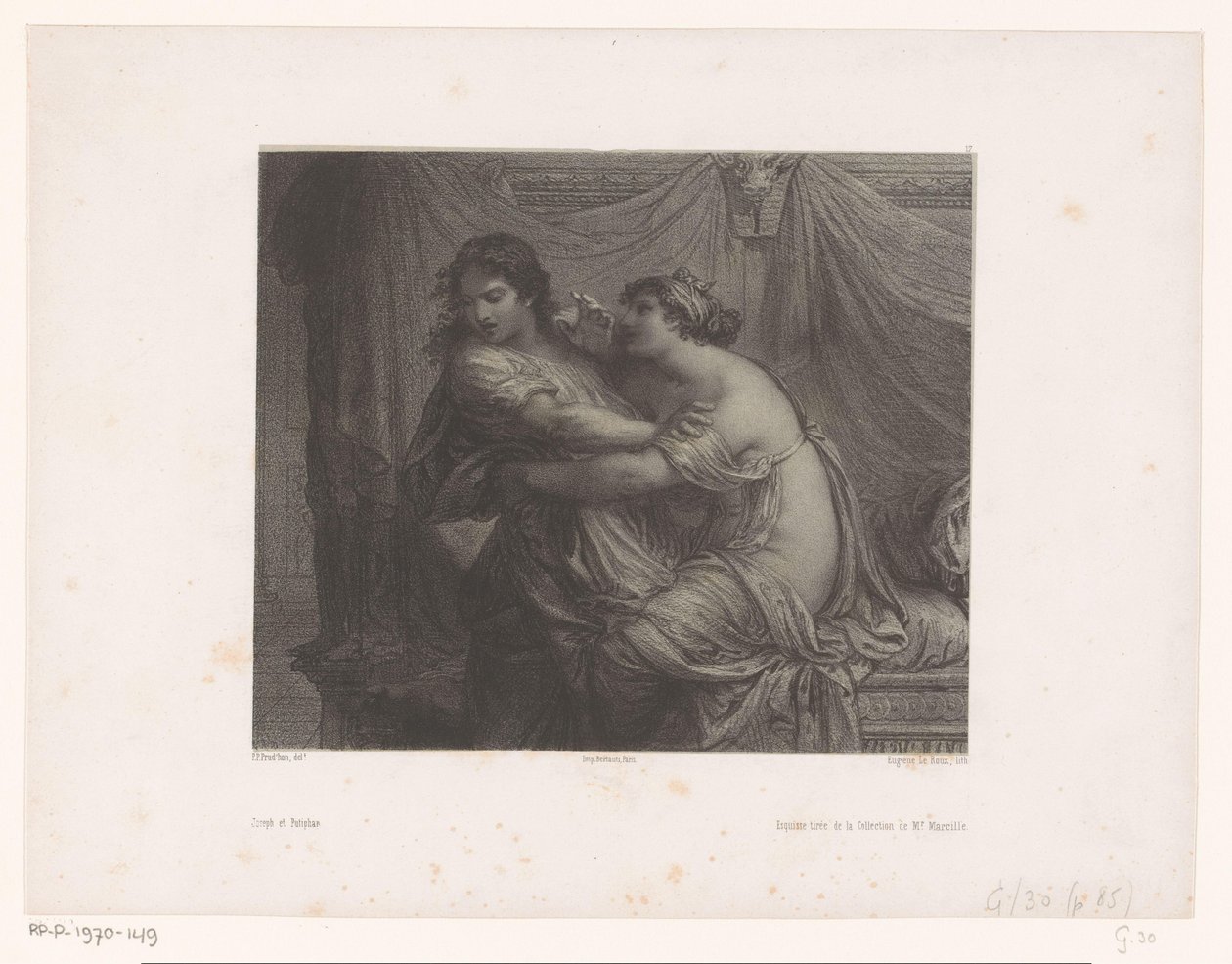 ヨセフとポティファルの妻 Joseph et Putiphar (オブジェクトのタイトル) 古代と現代のアーティスト（シリーズタイトル） Les artistes anciens et moderns (シリーズタイトル) 作： ユージンルルー