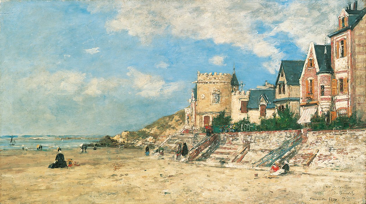 マラコフタワーとトルヴィルの海岸。マラコフタワーとトゥルーヴィルの海岸、1877年 作： ユージン・ルイ・ブーダン