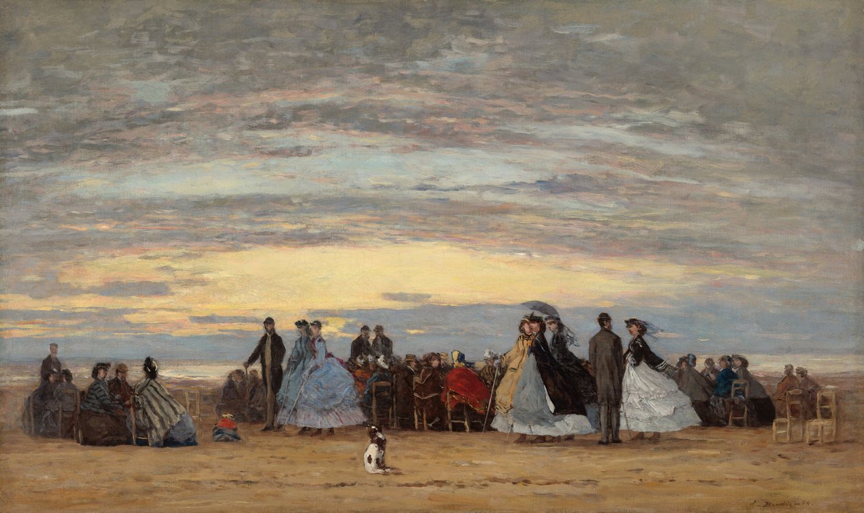 ビラービルのビーチ、1864年。 作： ユージン・ルイ・ブーダン