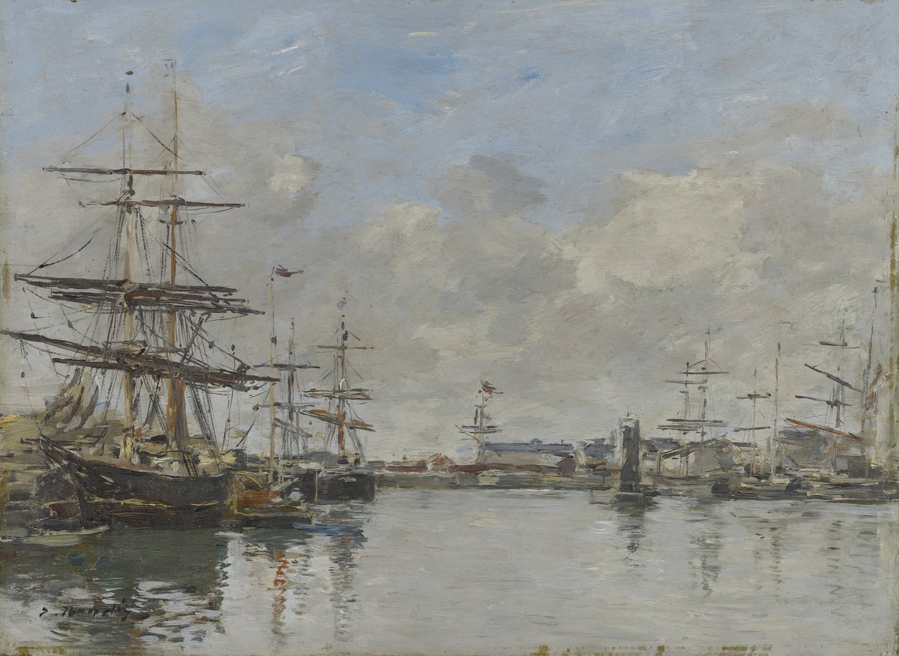 ルアーブルの港、1885-90年 作： ユージン・ルイ・ブーダン