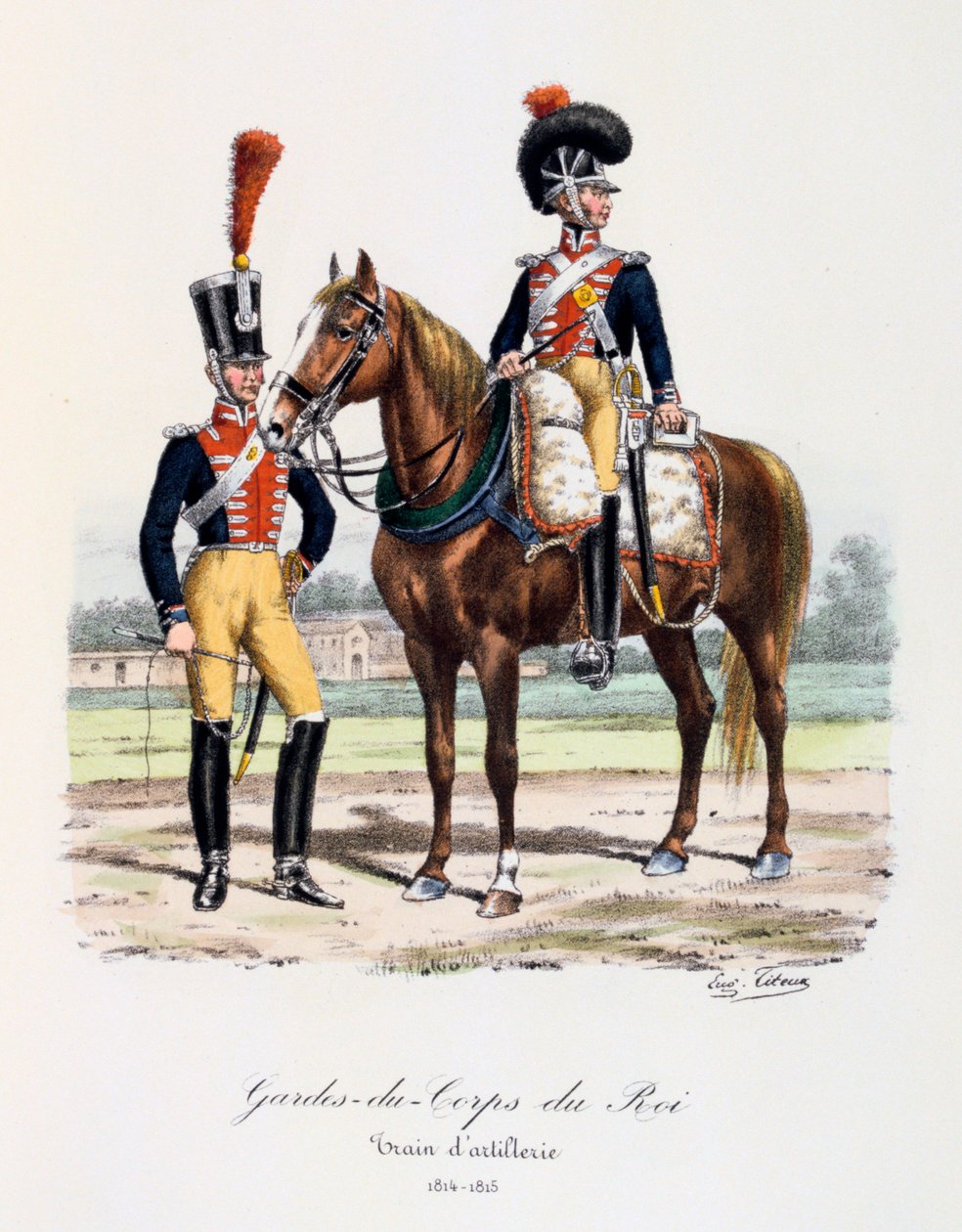 キングのボディーガード、砲兵列車、1814-15 作： ユージン・ティトー