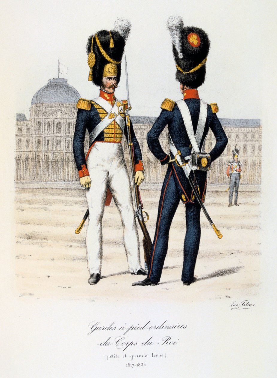 王の軍団の通常のフットガード、大小の衣装、1817年から30年 作： ユージン・ティトー