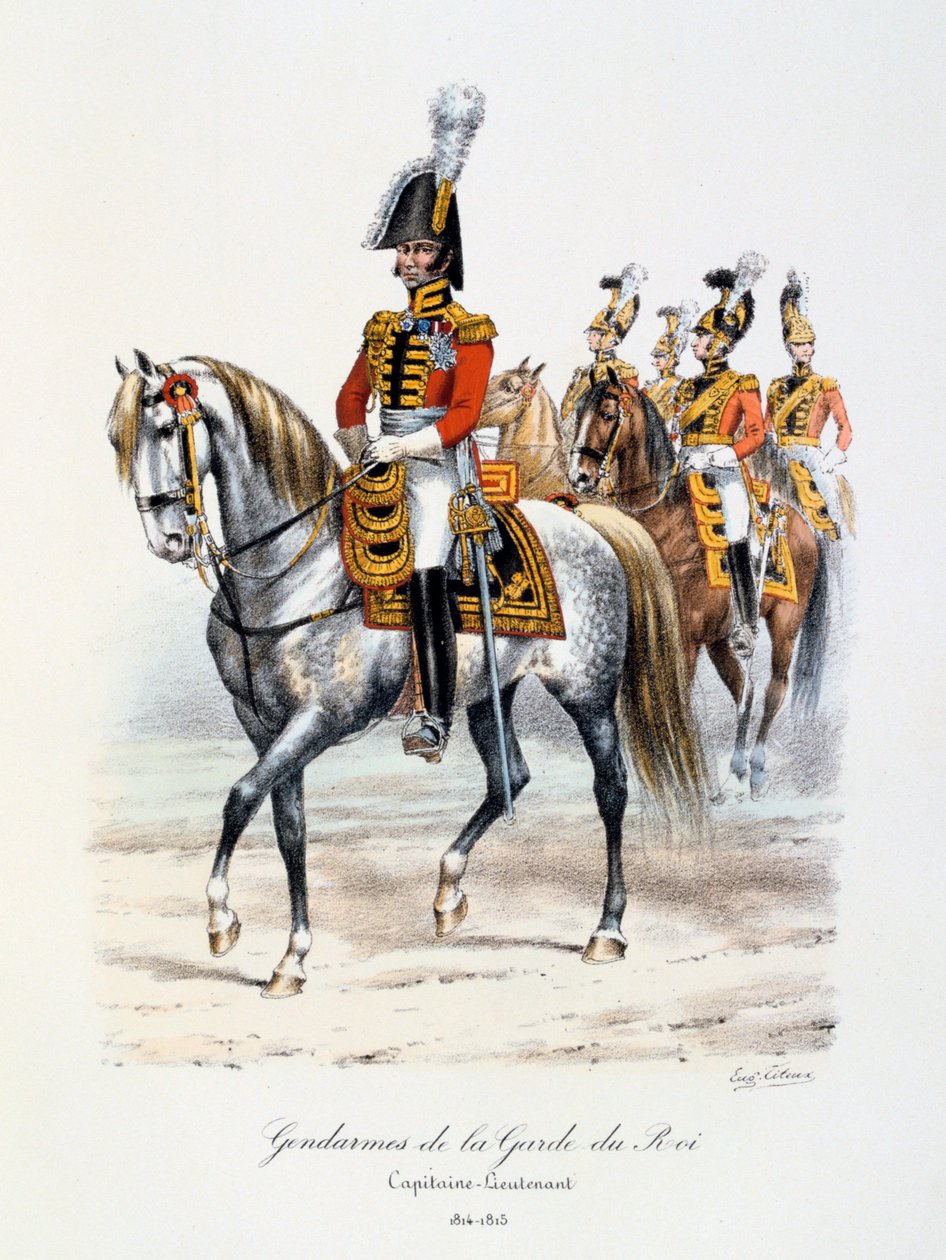 王の近衛兵、キャプテン中尉、1814年〜15年 作： ユージン・ティトー