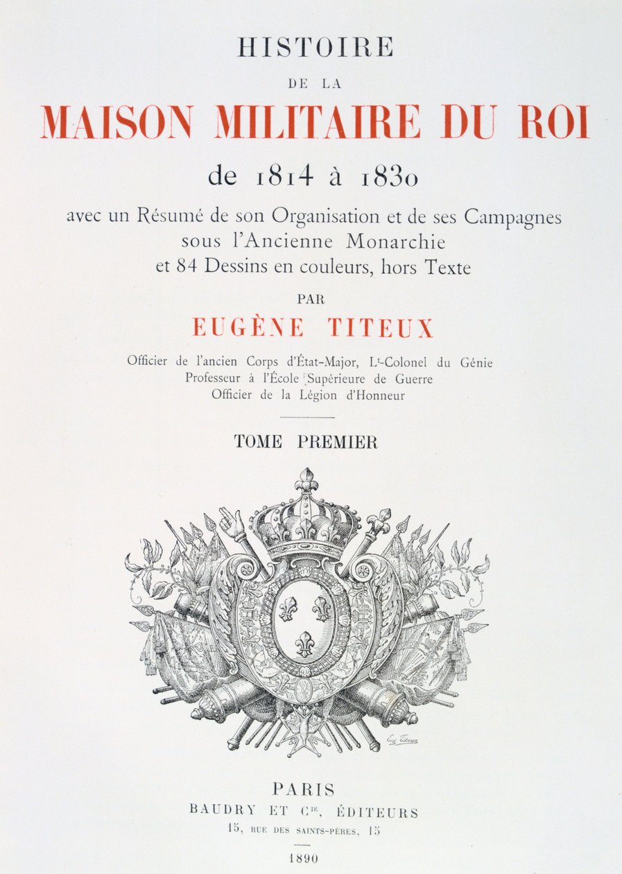 タイトルページ、1814-1830 作： ユージン・ティトー