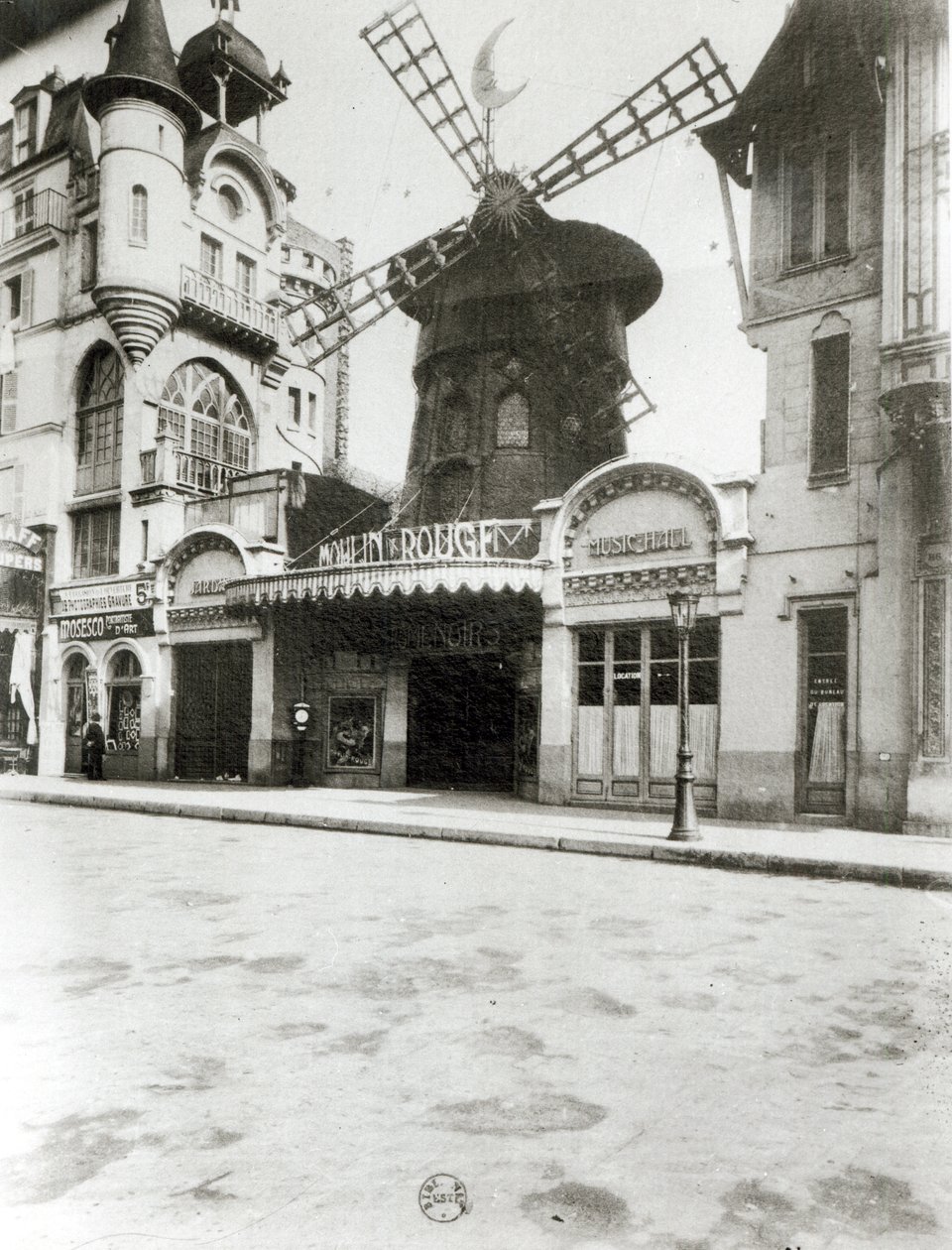 パリのムーランルージュ、1921年 作： ウジェーヌ・アジェ