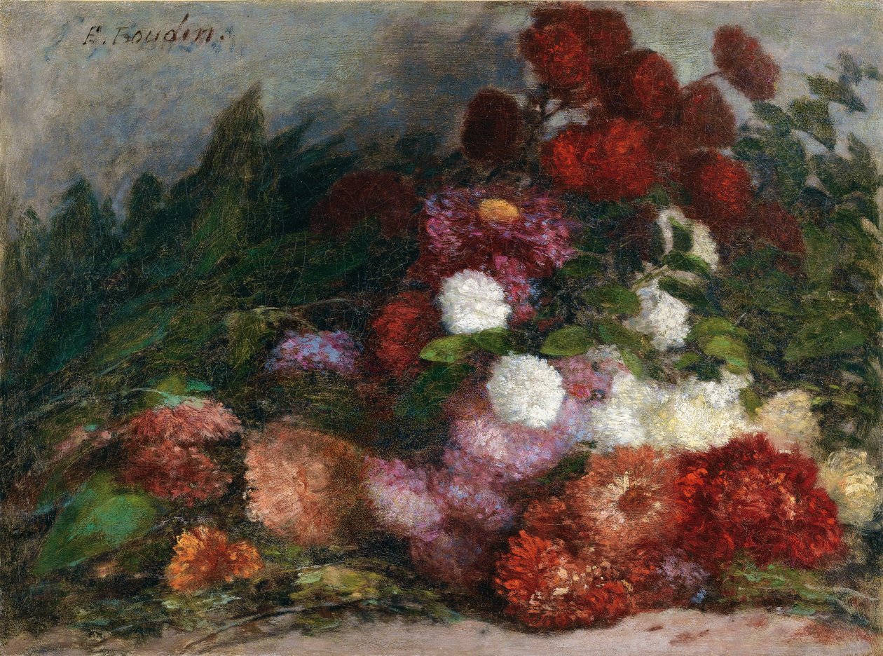 花の投げ 作： ユージン・ルイ・ブーダン