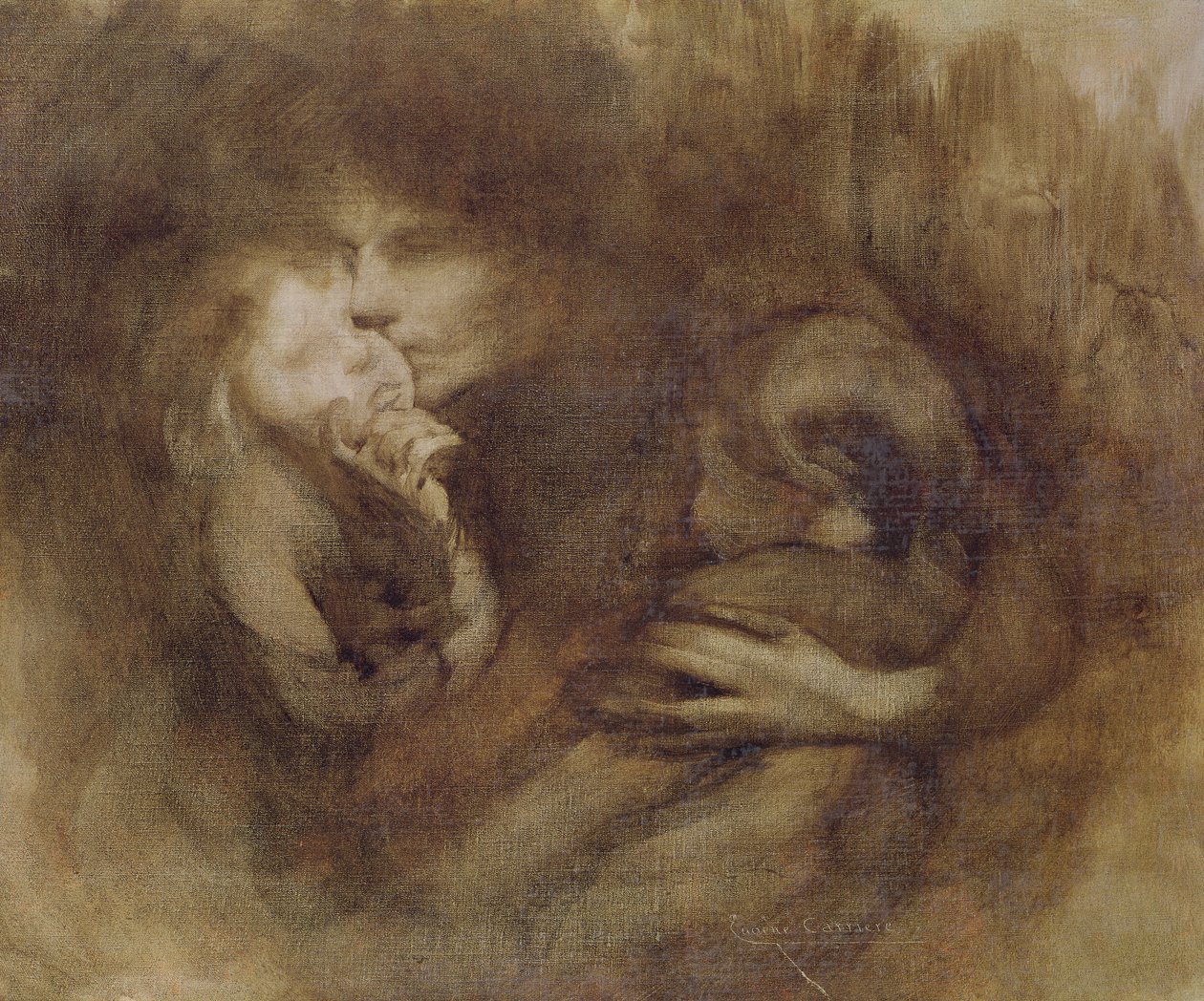 出産 作： EugèneCarrière