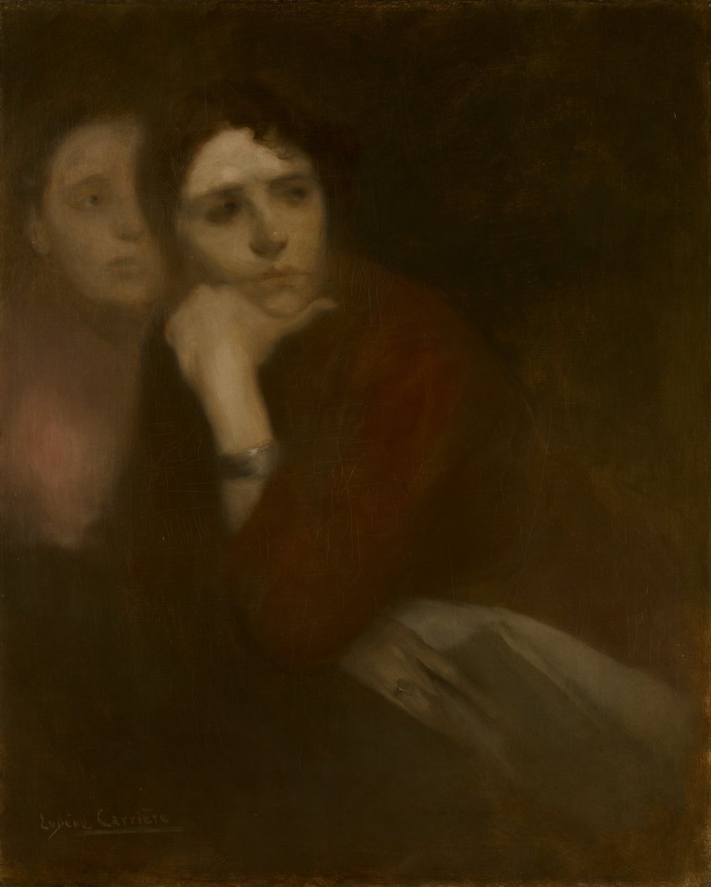 2人の女性、1895年頃 作： EugèneCarrière