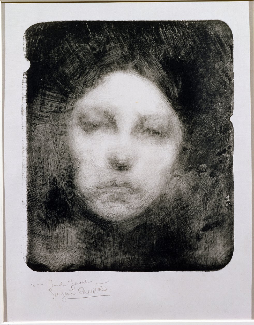 若い女の子の頭、1890 作： EugèneCarrière