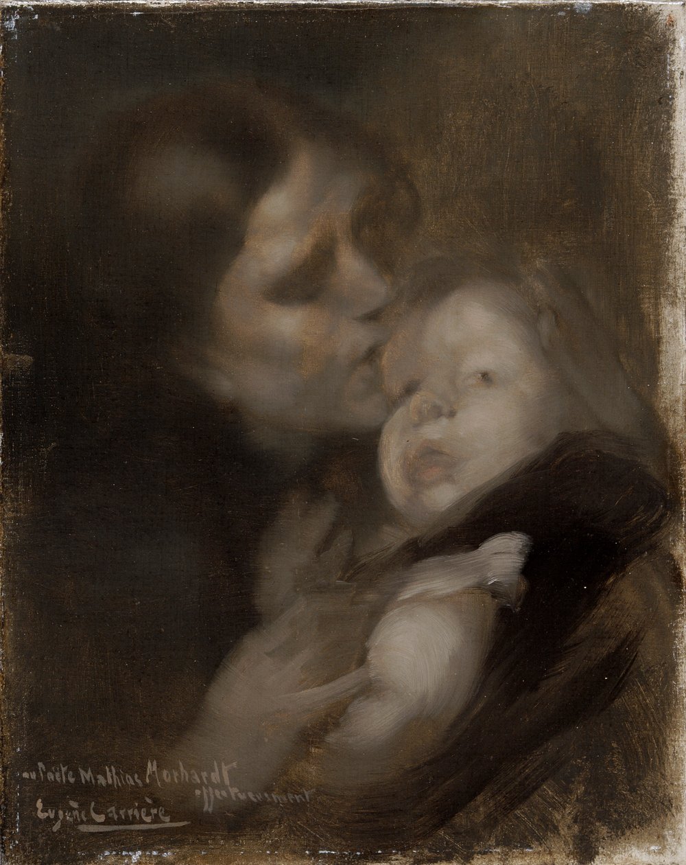 「母と子」、c1890 作： EugèneCarrière