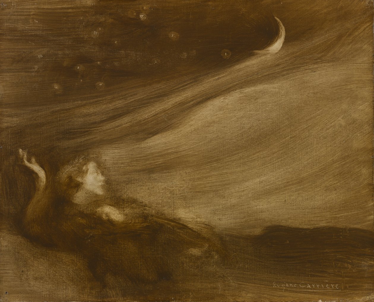 熟考者、1901 作： EugèneCarrière
