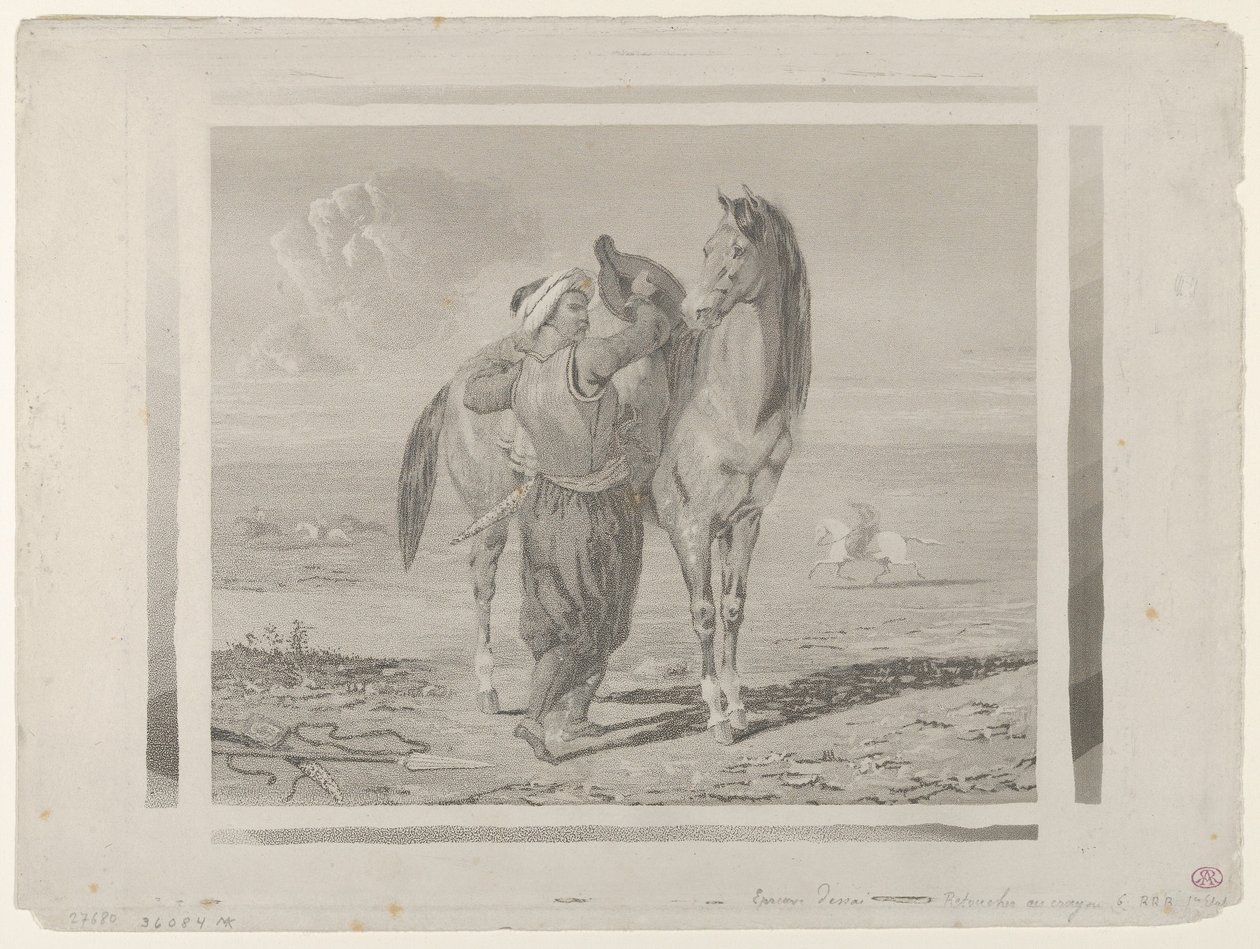 馬にまたがるトルコ人, 1824., 1824. 作： ウジェーヌ・ドラクロワ