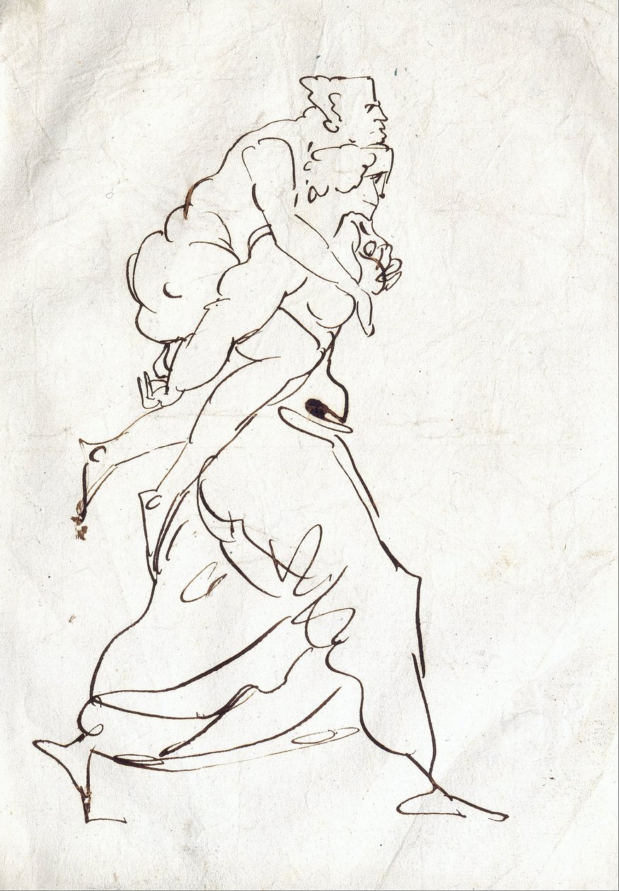 アイネイアースとアンキーセース 作： フェルディナンド・ビクター・ユージン・ドラクロワ