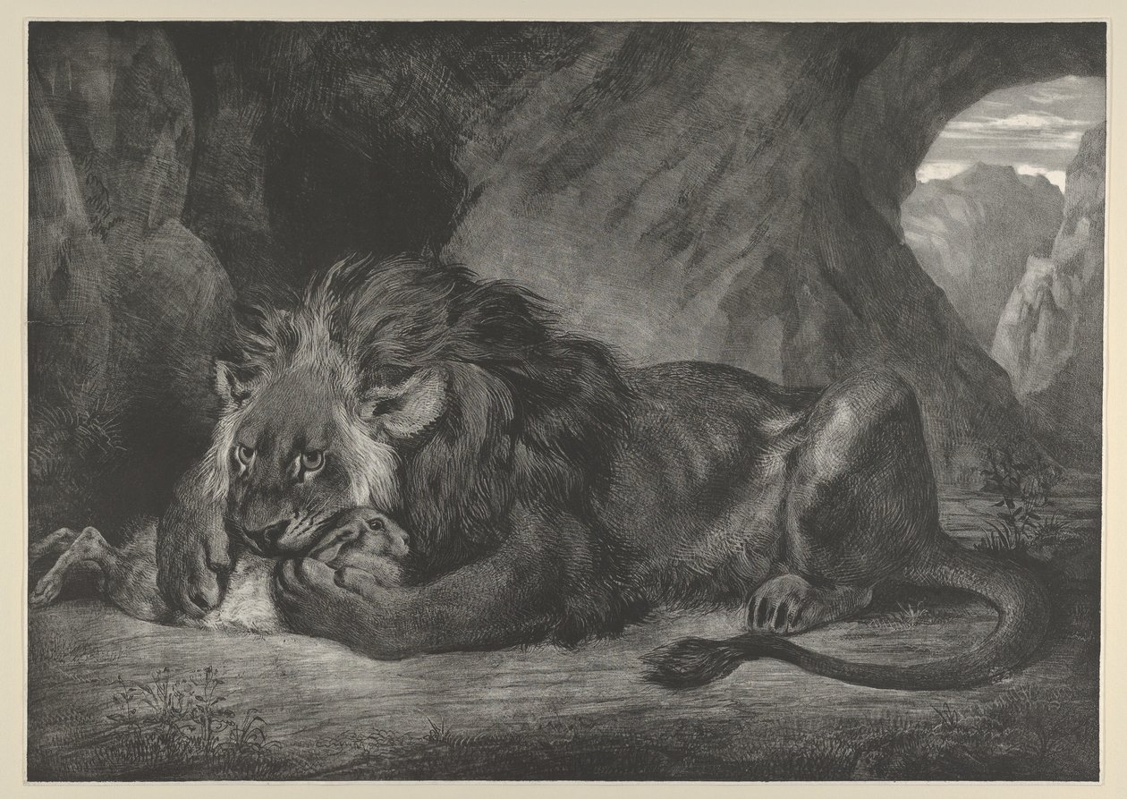 アトラス山脈のライオン, 1829-30., 1829-30. 作： ウジェーヌ・ドラクロワ