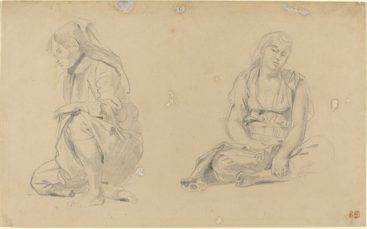 アルジェの女性、1833年。 作： ウジェーヌ・ドラクロワ