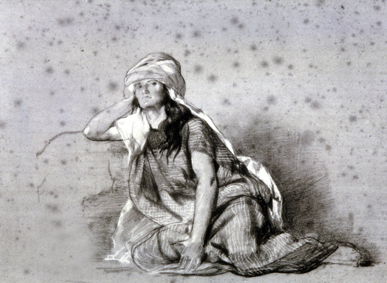 伝統的な老人と美女の人物像の絵画イラン製 （女性的な美学