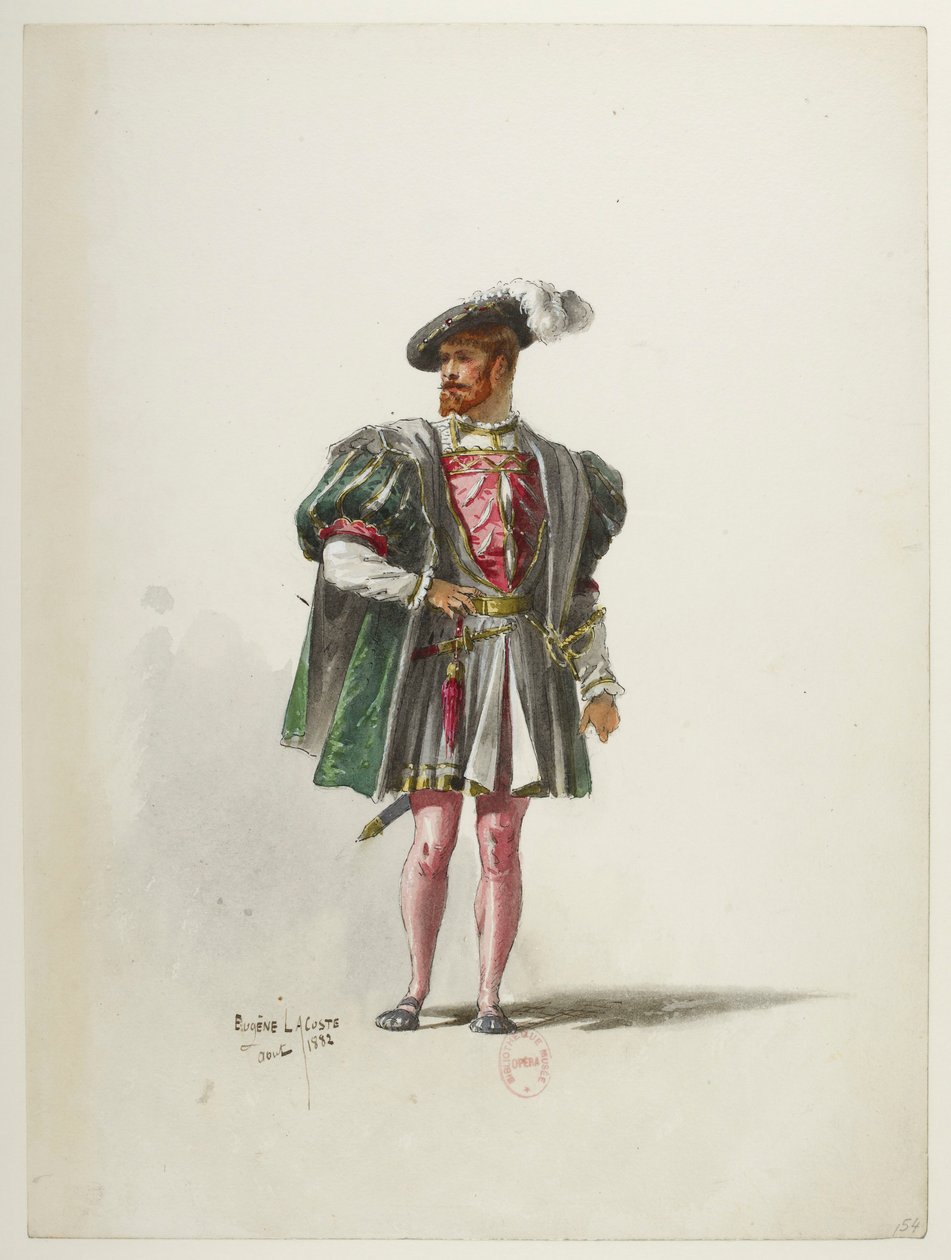 Btv1b84558104 54 - Saint-Saëns - Henry VIII - Maquettes de costumes - Lacoste - 54.衣装 作： ユージン・ラコステ