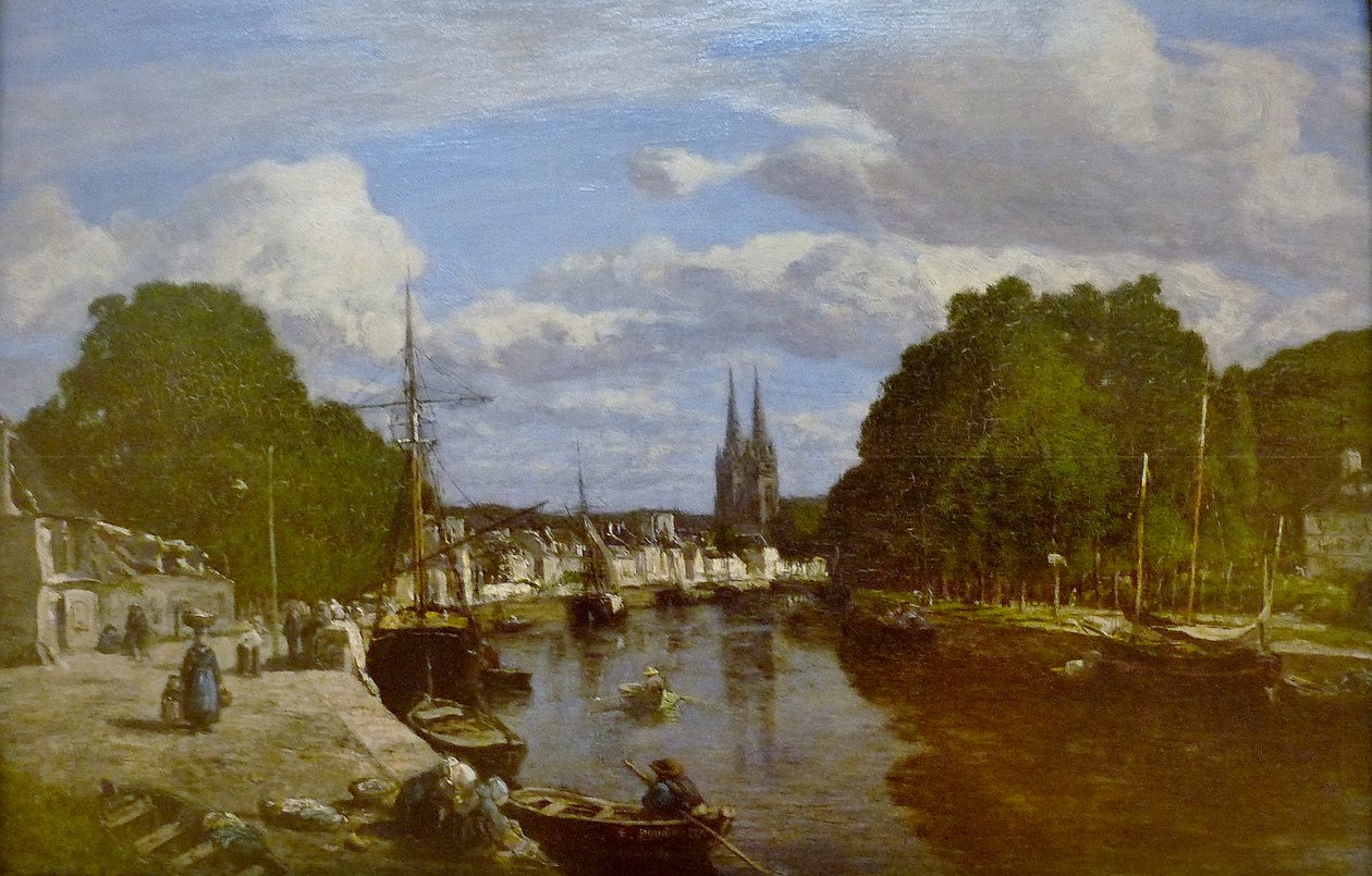 フランス語：Vue du port de Quimper, prise de l