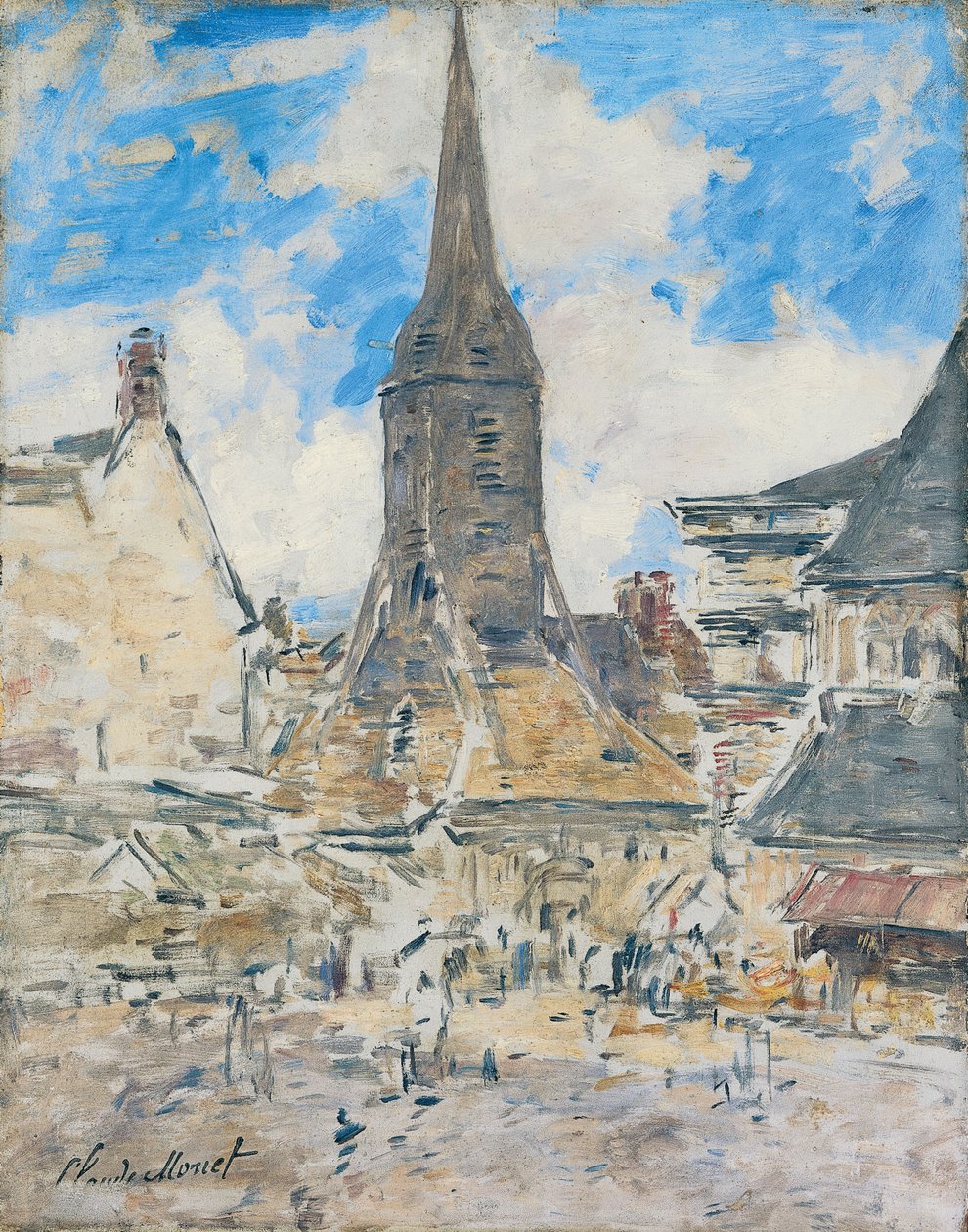 コタバ："サント＝カトリーヌ県オンフルール市（トゥルーカ・ケ・ブーダン）"
フランス語：Le Clocher de Sainte-Catherine, Honfleur（サント・カトリーヌの時計屋、オンフルール 作： ユージン・ルイ・ブーダン