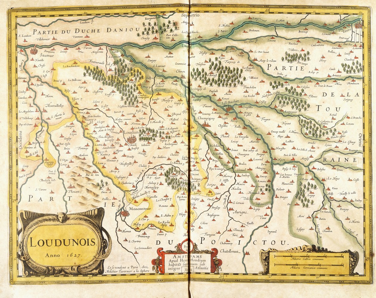 1627年、1631年のラウドノワの地図 作： ヨーロピアンスクール