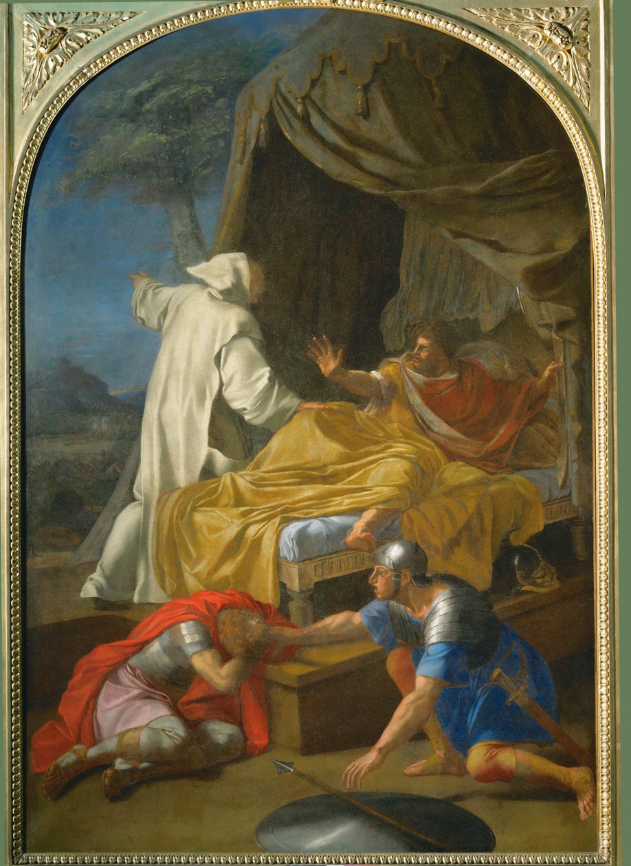 Apparition de Saint Bruno au Comte Roger - 聖ブルーノがロジェ伯爵に現れる ... 作： Eustache（スタジオ）Le Sueur